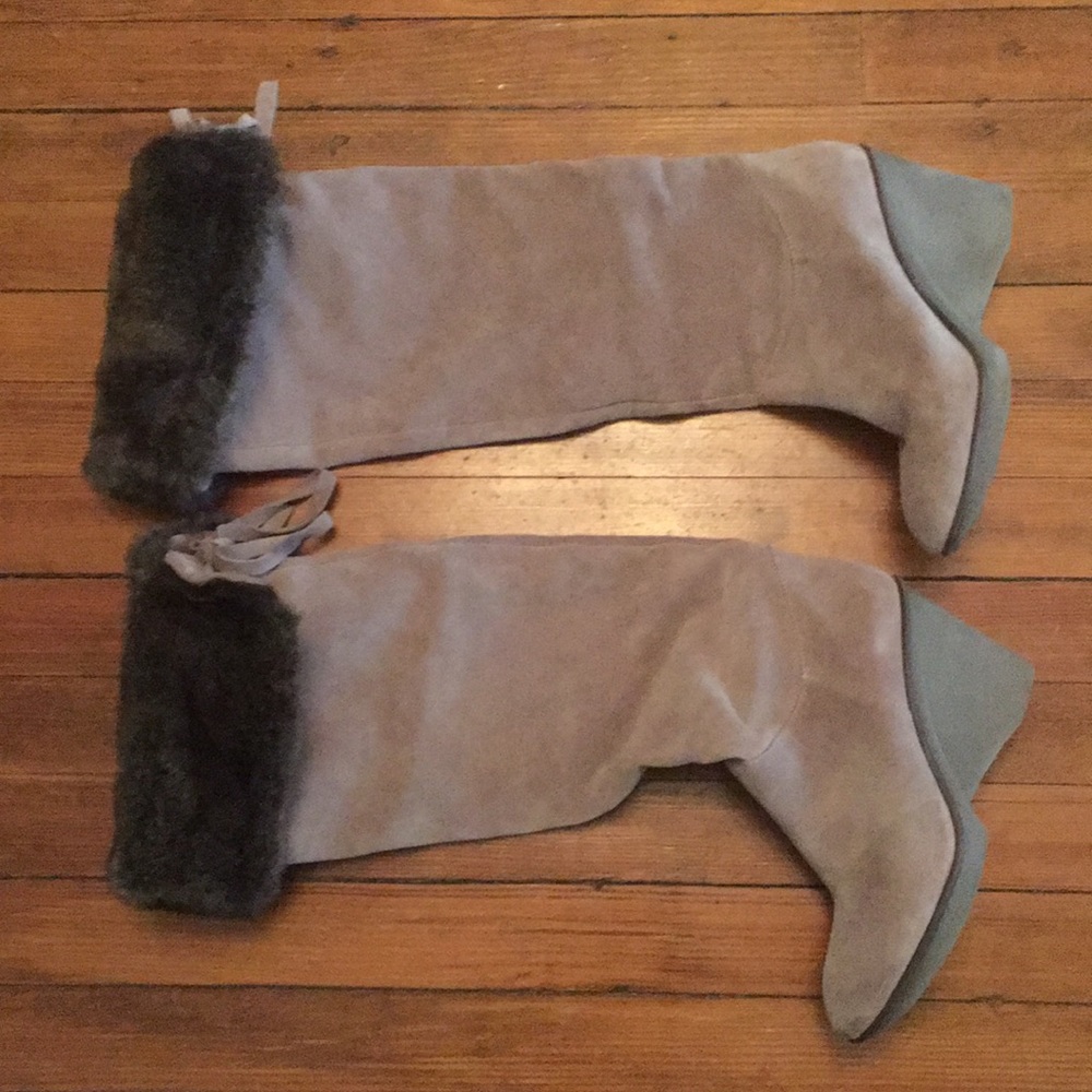 Tan B Makowsky knee high suede boots size 10